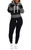 Jogging Suits for Women - Two Piece Sweatsuit Pullover Hoodie + Long Pants Tracksuit Set Jumpsuits Medium Black Grey