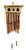 Hand Carved XLarge Bird House Bamboo Wind Chime Tiki Hut Bar Decor, Nice Sound - XL -36"