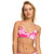 Roxy Women's Standard Beach Classics Athletic Bikini Top, Shocking Pink Hello Aloha 232