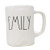 Rae Dunn By Magenta EMILY Ceramic LL Coffee Tea Name Mug