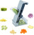 HOUKAI Safe Vegetable Slicer, for Potatoes,Vegetable,Meat,Onions Mandoline Safe, Mandolin Slicer Safe with Container, Thickness Adjuster Multi Blades