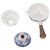 Ceramic Teapot with Side Handle, Porcelain Tea Maker 360 Degree Rotating Tea Maker for Loose Tea, Small Chinese Kung Fu Tea Pot (Blue and white)