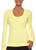 Beyond Yoga Organic Pima Scoop Top, Lemon, Medium
