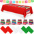 SmoothNovelty 12 Pcs Mexican Serape Table Runner and Plastic Disposable Fiesta TableclothTable Runner Party Decoration White Red Green Mexican Tablecloth for Cinco De Mayo Taco Party Decoration