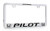 Honda Pilot Wordmark Chrome Plated Zinc Metal License Plate Frame Holder Wide Bottom Engraved 2 Hole