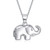 Bling Jewelry Personalize Simple Lucky Zoo Animal Good Luck Elephant Pendant Necklace For Women Teen .925 Sterling Silver Custom Engraved