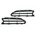 popxsdo 2pcs Grille Assembly Front Left Right Side Plastic Bumper Grill 16936