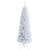GOFLAME 5FT Artificial Pencil White Christmas Tree, Realistic Pine Tree W/ 240 PVC Branch Tips, Unlit Xmas Tree W/Folding Metal Stand, Slim Life-Like Christmas Tree for Holiday Decoration, White