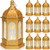 Ramadan Candle Lantern Led Eid Mubarak Lantern Ramadan Mubarak Lanterns Decorative Moon Star Ramadan Kareem Lights Led Vintage Decorative Hanging Lantern for Home Party Decor (20 Pcs)