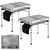 2 Pcs Camping Table 2 Ft Folding Grill Table with Mesh Desktop Picnic Table Folding Table Anti Slip Feet Portable Camping Table Height Adjustable BBQ Table for Camping RV Grill (Silver)
