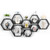Hexagon Shelves for Wall, Hexagonal Floating Shelves Set of 8, Wall Mount Honeycomb Wood Shelves for Wall Decor, Hanging Plants Shelf for Living Room Wall Storage Hexagon Racks for Bedroom, Black