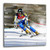 3dRose LLC Skiing Wall Clock, 10 by 10-Inch