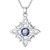 LONAGO Witches Knot Birthstone Necklace 925 Sterling Silver Wicca Moon Irish Celtic Pendant Jewelry for Women