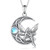 Fairy Necklace 925 Sterling Silver Crescent Moon Celtic Fairy Necklace for Women Angel Jewelry Gifts for Girls Daughter Granddaughter