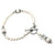White Cultured Freshwater Pearl Bracelet Sterling Silver Crystal Toggle Clasp