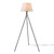 Globe Electric 67519 Allen 59" Floor Lamp, Matte Black, White Linen Shade, On Off Switch on Socket