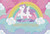AOFOTO 10x6.5ft Cute Unicorn Backdrop Happy Birthday Photography Background Cartoon Sweet Rainbow Clouds Stars Girl Party Decoration Banner Photo Studio Props Newborn Infant Kid Baby Vinyl Wallpaper