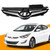 YLT AUTO Front Bumper Cover Upper Grille Replacement Shroud Front Air Inlet with Chrome Trim for 2014-2016 Hyundai Elantra