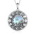 Daixiya Mushroom Necklace Sterling Silver Mushroom Moonstone Pendant Necklace Moon Phase Jewelry Gift for Women Girls