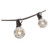 David Tutera Bulb Silver Mercury Glass Look with Black Cord, 20 feet String Lights