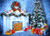 Kate Christmas Theme Photography Backdrops Christmas Tree Background Fireplace Backdrops 7x5ft(220x150cm)