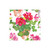 Caspari Trailing Geranium Boxed Cocktail Napkins - 40 Per Box - 3 Packages