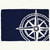 Navy Compass 20 x 30 Jellybean Accent Rug