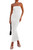 PRETTYGARDEN Summer Dresses for Women Sleeveless Off Shoulder Tube Bodycon Maxi Dresses Clubwear (White,Small)