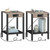HOOBRO Side Table with Charging Station, Set of 2 End Tables with USB Ports and Outlet, Nightstand with 2-Tier Storage Shelf, for Living Room, Bedroom, Small Space, Greige and Black BG91UBZP201