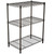 Ynredee Adjustable Storage Shelf,Heavy Duty Standing Storage Shelving Unit,Steel Organizer Wire Rack,Metal Storage Rack Wire Shelving Unit for Pantry Closet Kitchen Laundry Garage (Black,3 Tier)