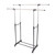 Cffuvros Shelf Drying Rack, Portable Stainless Steel Pipe Clothing Rack Heavy Duty Rolling Coat Clothes Rack On Wheels Height Width Adjustable For Hanging Clothes