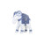 GSC 88255 10.75 Inch Elephant Slim Gem Blue and White
