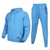 Megub men tracksuit set pullover hoodie outfit casual sweatsuits 2 pieces for big and tall men gym jogging suits outdoor sportswear(light blue,4xl)