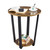 Yaheetech Round End Table for Living Room, Industrial Round Side Table Sofa Couch Table with Storage Shelf, 2 Tier Accent Table with Sturdy Metal Frame, Easy to Assemble, Rustic Brown