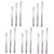 Cabilock 15 Pcs Wheat Straw Spatula Angled Frosting Spatula Cake Spatula Cake Scrapers Butter Scrapers Cake Icing Spatula Cake Decorating Tool Cake Decorating Spatula Stainless Steel Pastry