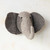 Creative Co-Op Handmade Wool Felt Elephant Head Wall Hanging, Grey and Charcoal