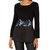 Alfani Womens Embroidered Tunic Blouse, Black, Small