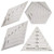 4Pcs Quilting Ruler Set, Patchwork Ruler Clear Plastic Quilting Square Template, Hexagon,Triangle, 45 Degree or 60 Degrees Ruler/74