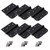 6 Pack 4 inch X 4 inch Heavy Duty Door Hinges, Pin Removable Stainless Steel Square Black Hinge Ball Bearing with 5/8" Radius Corners, Exterior & Interior Door Hardware for Left & Right Doors Hinge