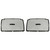 JKSXIX 2pcs Bumper Grille Left Right Side Black Plastic Grill 14895348
