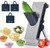 GHQYP Mandoline Slicer, for Potatoes,Vegetable,Meat,Onions Mandolin Safe Slice, Food Slicer Mandolin with Container, Thickness Adjuster Multi Blades