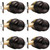 Probrico Ball Privacy Door Knobs Bed and Bath Keyless Handles Locksets, Oil Rubbed Bronze Finish, 6 Pack
