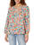 NIC+ZOE Women's Punchy Petals TOP, Orange Multi