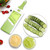 Food Salad Chopper Cutter for Fruit Tomato Potato Ginger,Manual Vegetable Chopper,Multifunctional Onion Mincer Chopper Dicer Kitchen Mandoline Slicer with Container and 3 Blades-Green 37x11x10cm(14x4x