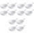 BESTOYARD 12 Pcs Seasoning Dish with Handle Sauce Dish Ceramics Dish Soy Sauce Holder Ceramic Dish Appetizer Dish Sushi Condiment Soy Sauce Bowl Dipping Sauce Dessert Plate White