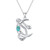 LONAGO Snake And Moon Pendant Necklace 925 Sterling Silver Snake Necklaces Gift For Women