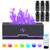 PANGPENG Colorful Flame Diffuser Humidifier Essential Oil Diffuser with 6 Essential Oils Gift Set, 7 Colors Aroma 360 Diffuser for Home Office, Bedroom Cool Fire Air Aromatherapy Diffuser (Gray Set)