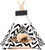 ANPPEX Dog Teepee, 28 Inch Cat Tent Teepee with Thick Cushion, Washable Pet Tent Teepee Dog Bed Cat House