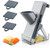 Veggie Ninja Pro Slicer, for Vegetables Cutting Frozen Meal or Sausages Rapid Prep Mandoline, Safe Slicer Mandoline with Container, Thickness Adjuster Multi Blades