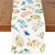Easter Table Runner 13 x 72 inch Happy Easter Rabbit Bunny Eggs Floral Linen Table Runner Spring Summer Seasonal Holiday Kitchen Dining Table Decoration for Indoor Outdoor Home Party Decor